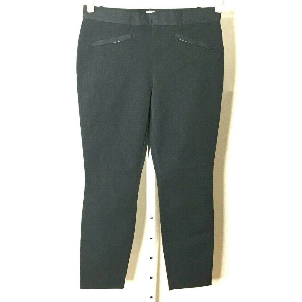 Gap Women's Dress Pants Signature Skinny Ankle Plain Black Size 10 NWT